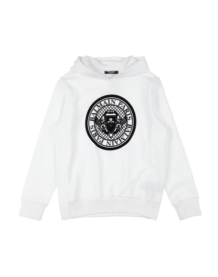 Детское худи Balmain Junior, белое