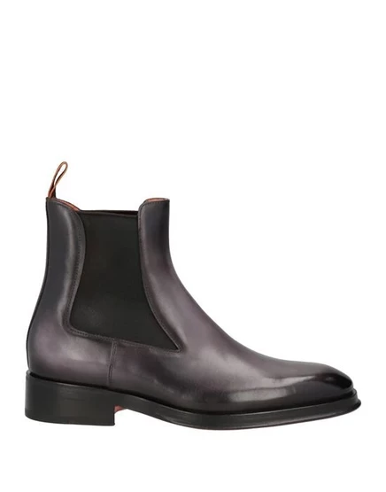 Ботинки santoni челси кожаные, тёмно-серые