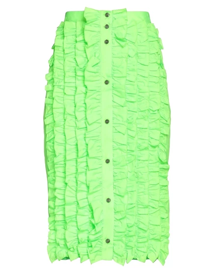 Женская юбка миди MSGM Papermag, лаймовая