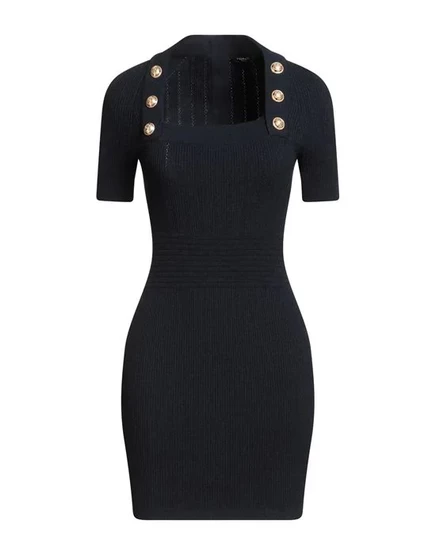 BALMAIN Короткое платье иссиня-чёрный