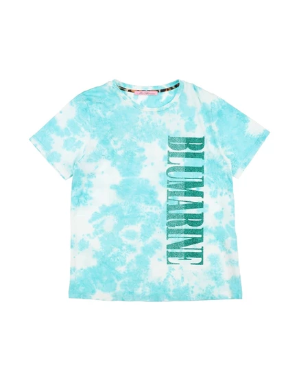 Детская футболка Miss Blumarine Junior, бирюзовая