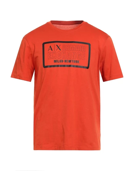 Мужская футболка Armani Exchange с логотипом, оранжевая
