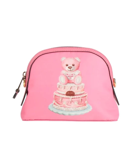 Женский клатч Moschino PAPERMAG, кожаный, розовый
