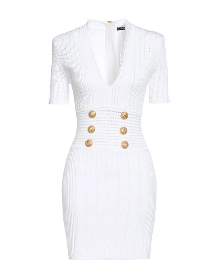 Женское платье-футляр Balmain Lorenz_SP, белое