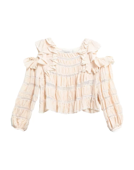 Женский топ Isabel Marant HAMISH из шелка, бежевый