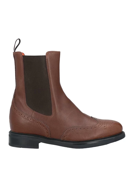 Женские кожаные челси Santoni, коричневые