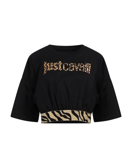 Женская футболка Just Cavalli PAPERMAG, черная