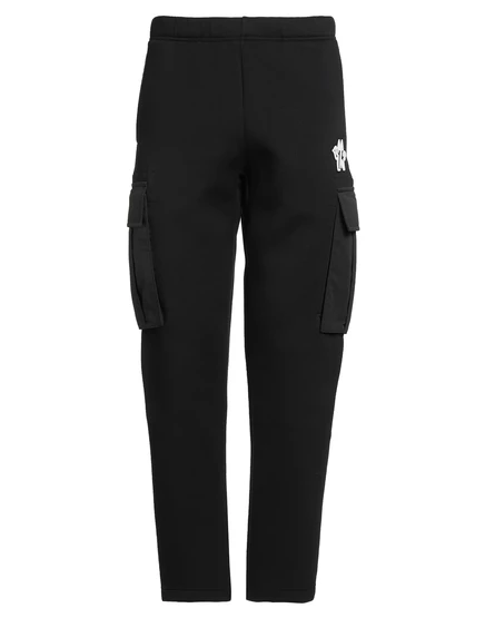 Мужские брюки-карго Moncler с кулиской, чёрные
