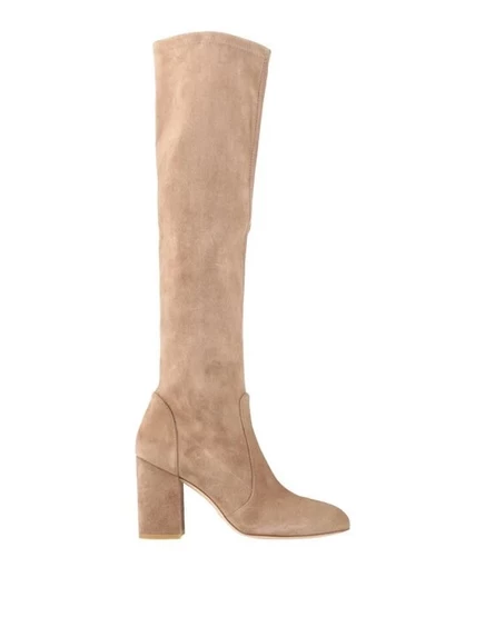 Женские сапоги Stuart Weitzman замшевые, верблюжие