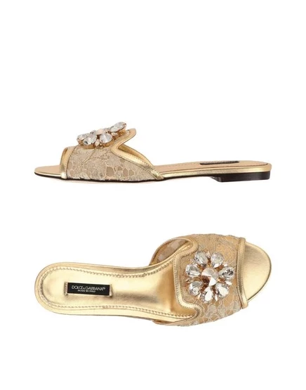 Женские сандалии Dolce & Gabbana, золотистые