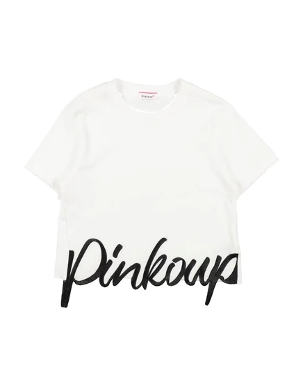 Женская футболка PINKO UP с декором, белая