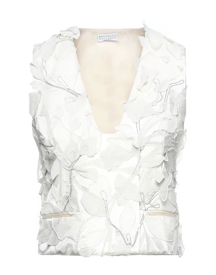 Женский жилет Brunello Cucinelli Papermag, айвори