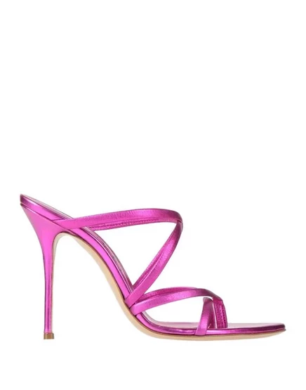 Женские вьетнамки Casadei, кожаные, фуксия