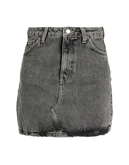 Женская джинсовая юбка TopShop клеш, серая