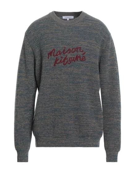 Свитер Maison Kitsuné из шерсти, петрольный