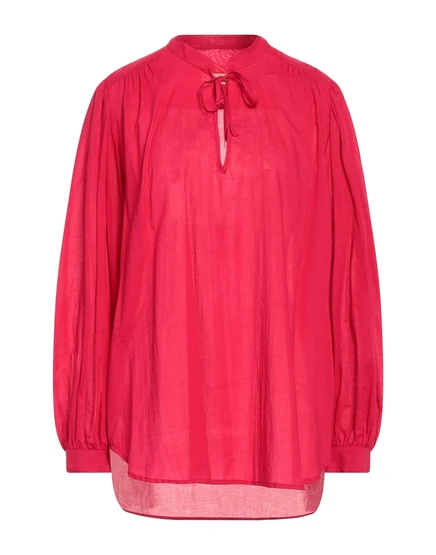 Женская блузка Momoní Tops из хлопка, гранатовая