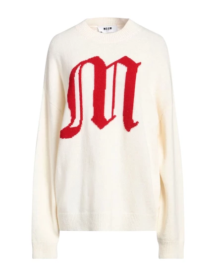 Женский свитер MSGM PAPERMAG, молочно-белый