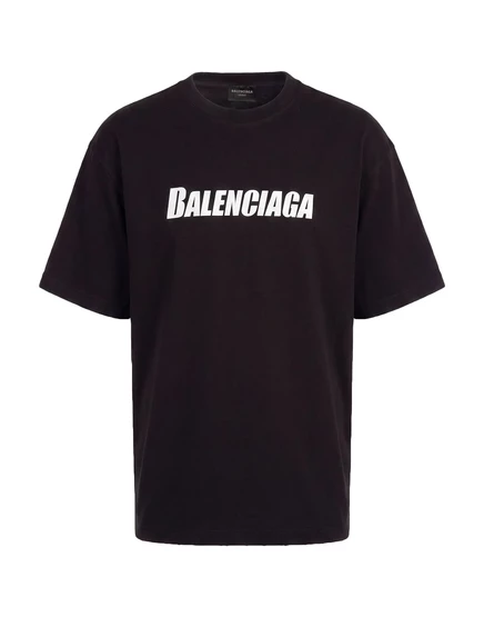 Мужская футболка Balenciaga оверсайз, черная