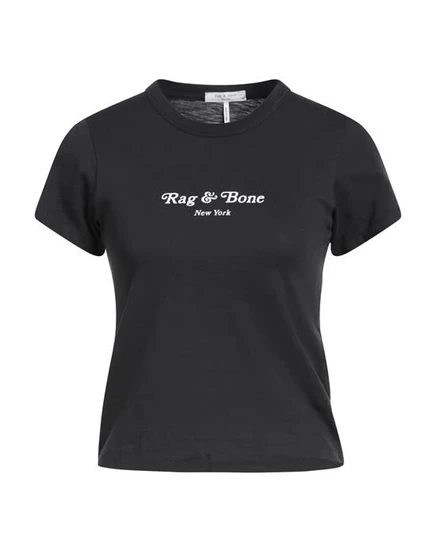 Женская футболка Rag & Bone с логотипом, тёмно-серая