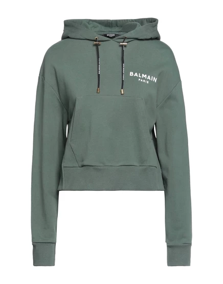 Женское худи Balmain Papermag, шалфейное