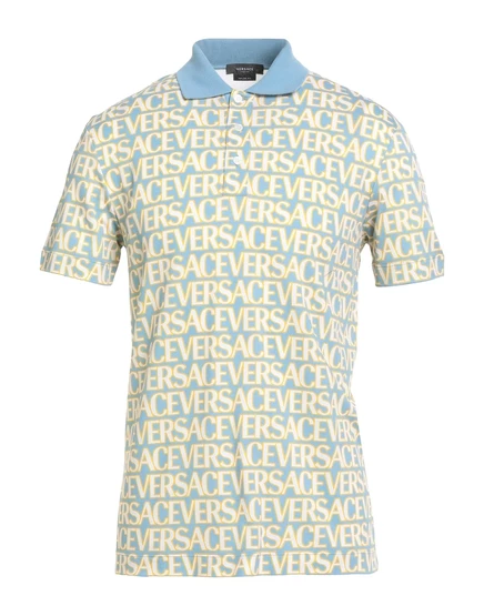 VERSACE Polo shirts голубой