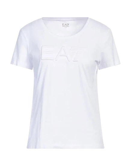 Женская футболка EA7 PAPERMAG, белая