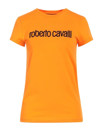 Женская футболка Roberto Cavalli PAPERMAG, оранжевая