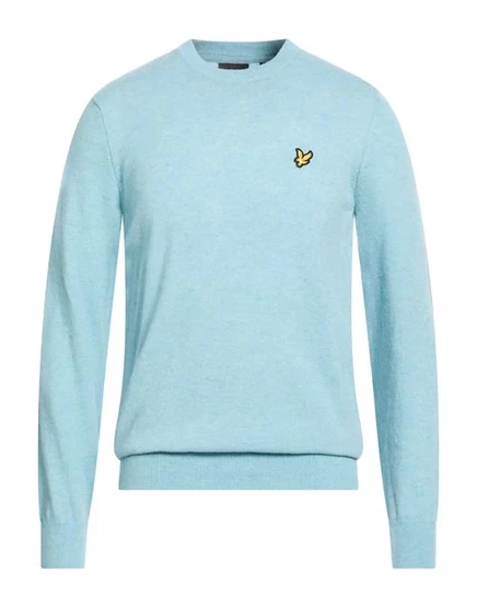 Свитер Lyle & Scott из шерсти, небесно-голубой