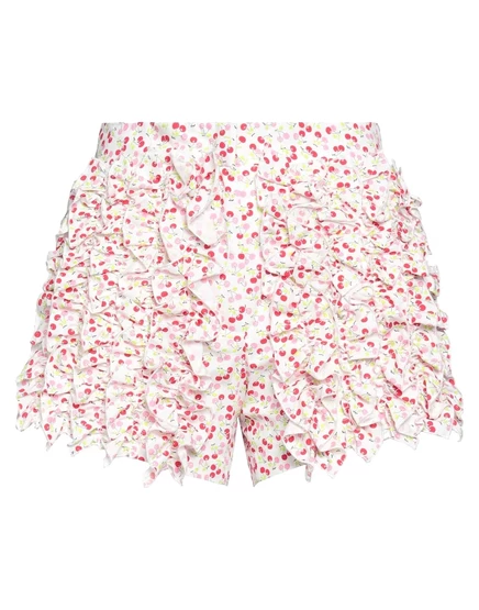 Женские шорты MSGM Shorts с рюшами, белые