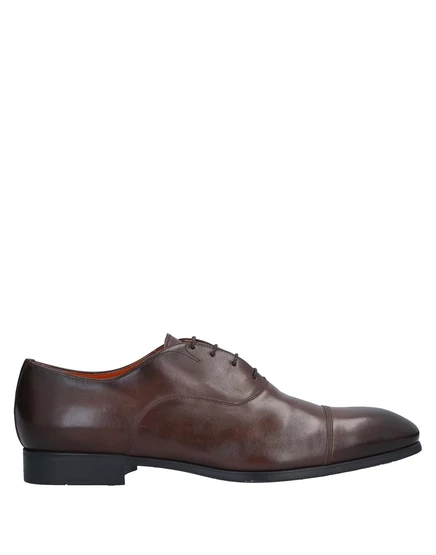 Мужские туфли-оксфорды Santoni Lorenz SP, шоколадные
