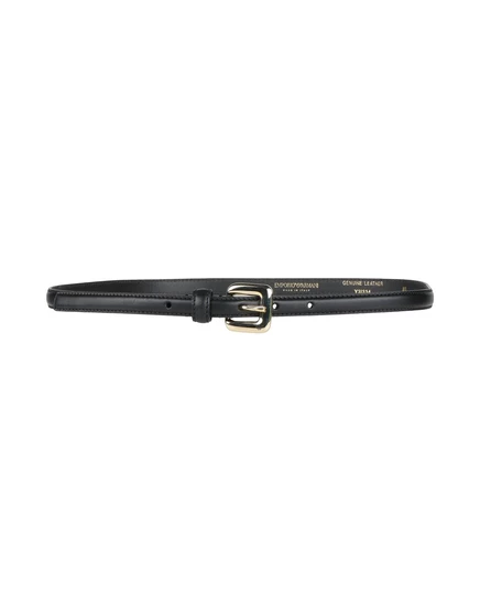 Женский ремень Emporio Armani Belts, кожаный, черный
