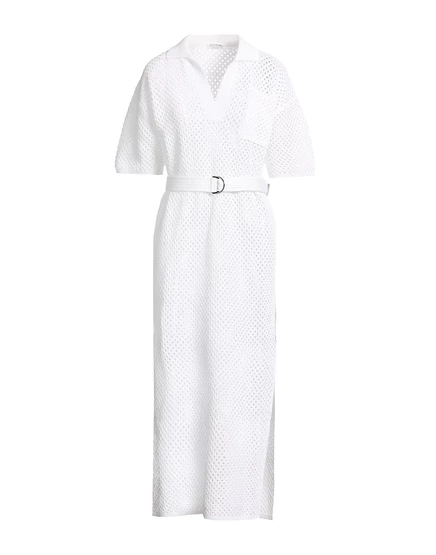 Женское длинное платье Brunello Cucinelli, белое