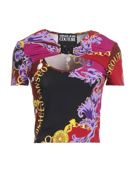 Женская футболка Versace Jeans Couture Jadr, фиолетовая