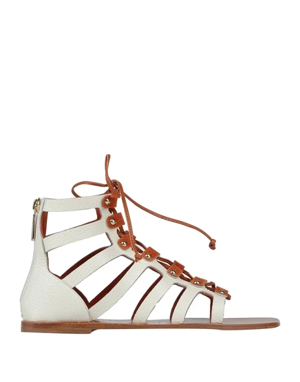 Женские замшевые сандалии Pollini Papermag, белые