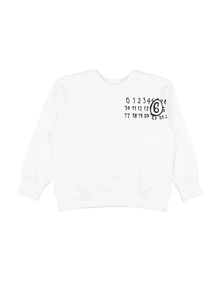 Детский свитшот MM6 Maison Margiela Kids, белый