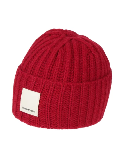 Мужской берет Emporio Armani BABY вязаный, кирпичный
