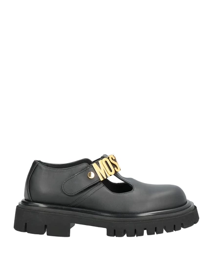 Женские лоферы Moschino кожаные, черные