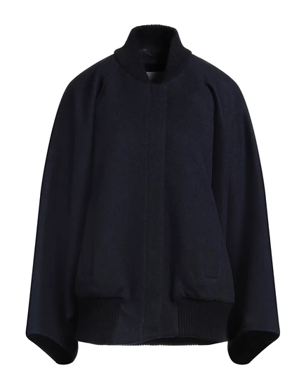 Женская шерстяная куртка-бомбер Max Mara, темно-синяя