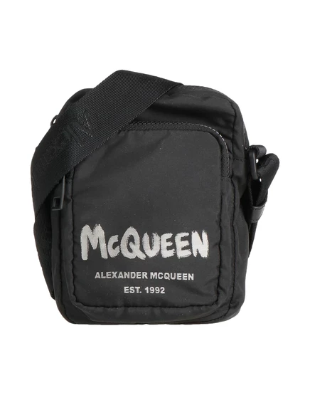 Мужская сумка через плечо McQueen Papermag, черная