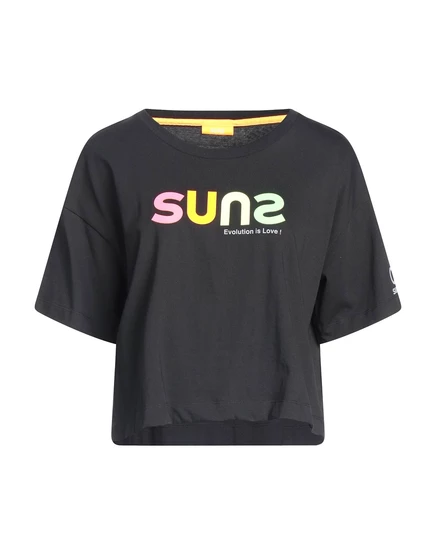 Женская футболка SUNS BOARDS с логотипом, черная