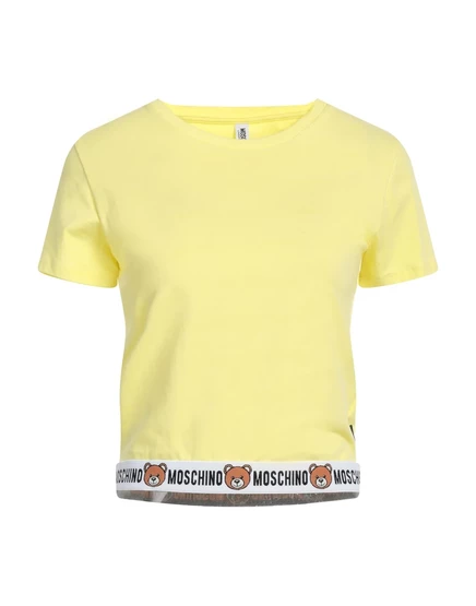 Женский топ Moschino хлопковый, жёлтый