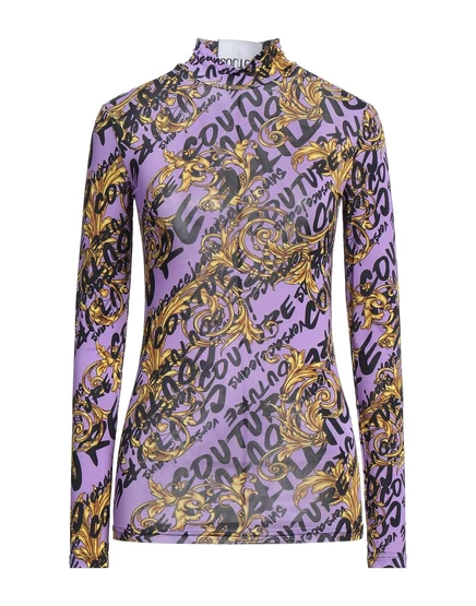 Женская водолазка Versace Jeans Couture Papermag, фиолетовая
