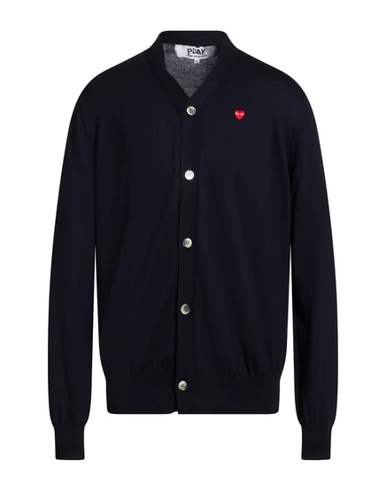Мужской кардиган Comme des Garons Play, иссиня-чёрный