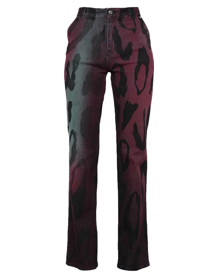 Женские джинсы Just Cavalli Agata леопардовые, мальва