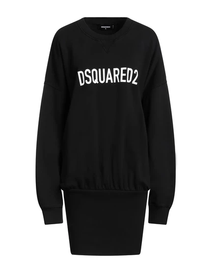 Женское платье-футболка DSquared2 WONDERWOMAN, черное