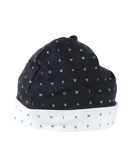 Мужской берет Emporio Armani Baby, хлопок, иссиня-чёрный
