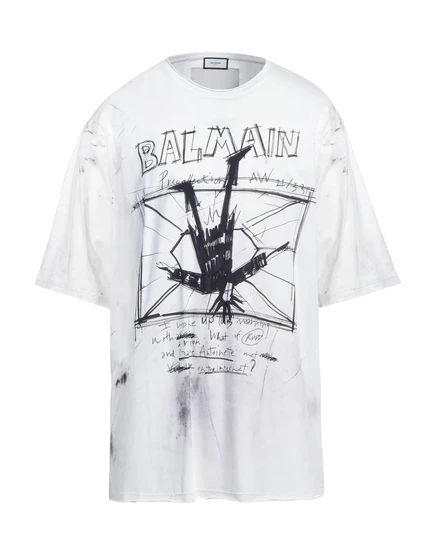 Мужская футболка Balmain, белая