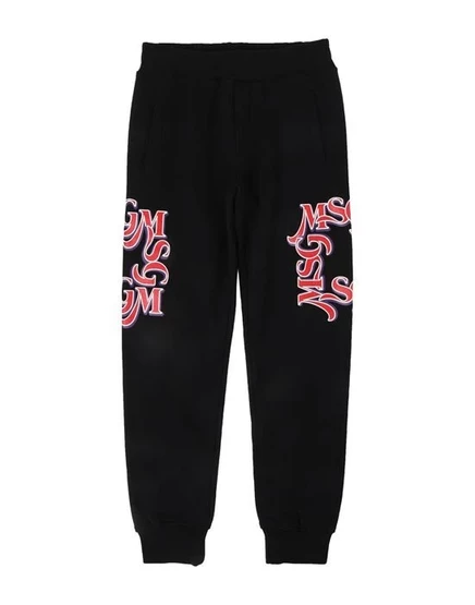 Повседневные брюки MSGM на флисе, чёрные