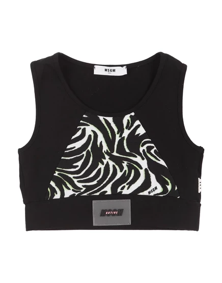 Топ для девочек MSGM Junior, чёрный