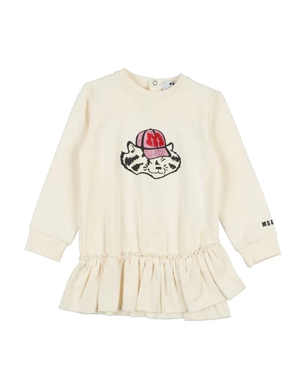 Платье для девочек MSGM Kids, слоновая кость